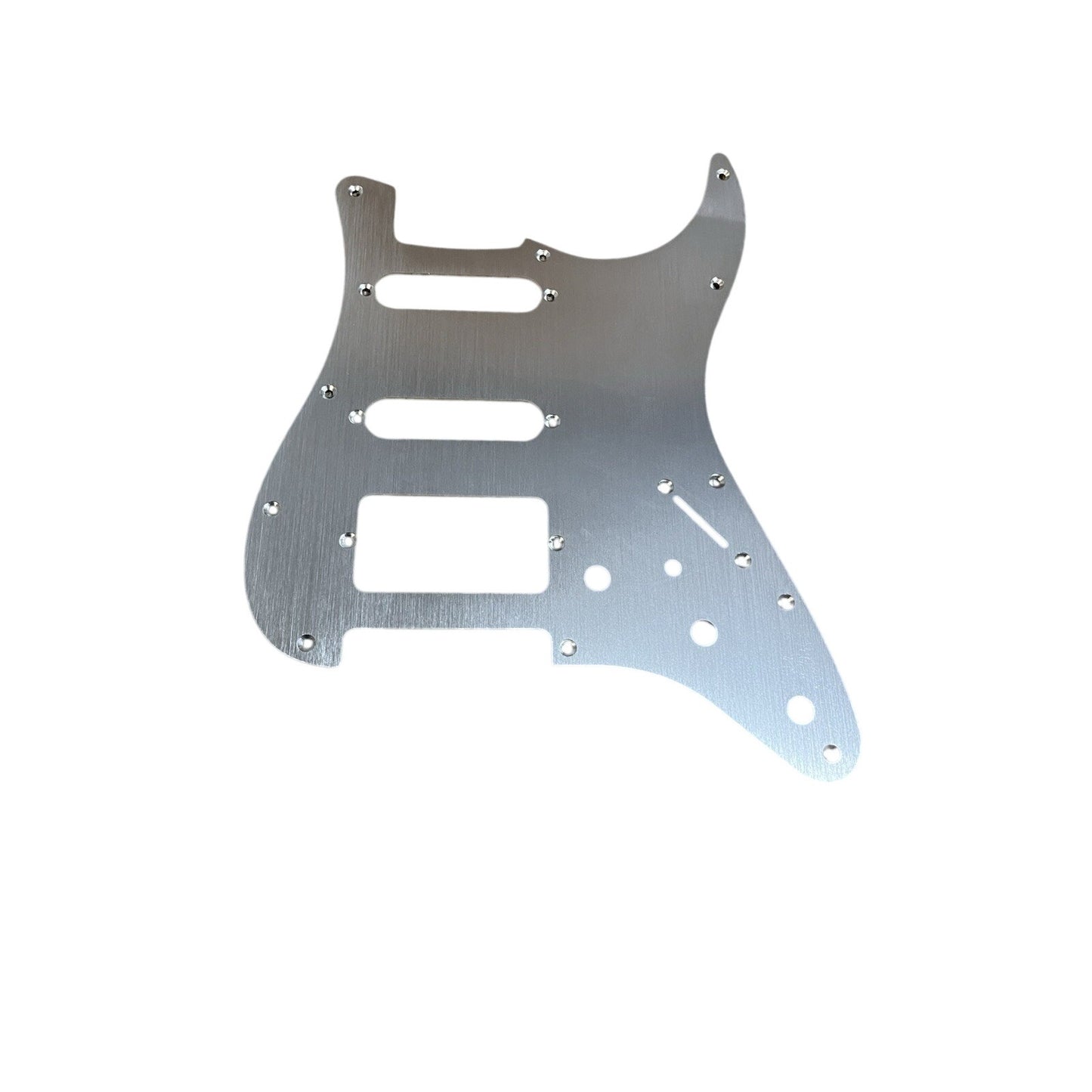 New Silver Brushed Anodized Aluminum SSH Stratocaster Electric Guitar Pickguard