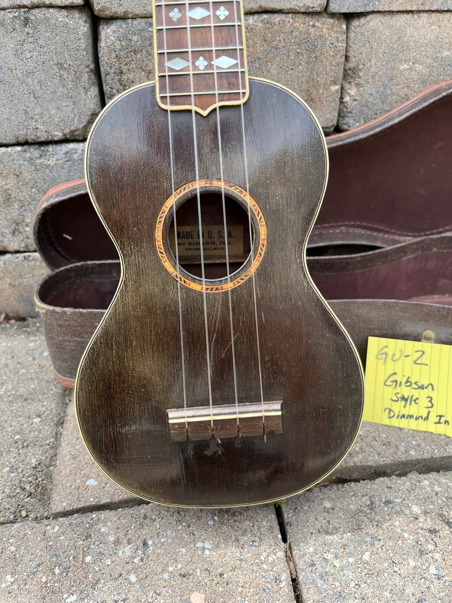 Vintage Gibson Style 3 Mahogany Ukulele Early 1930’s