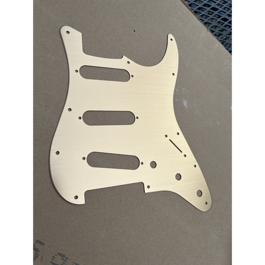 NEW GOLD BRUSHED ALUMINUM STRATOCASTER PICKGUARD STRAT REPLACEMENT US SHIP