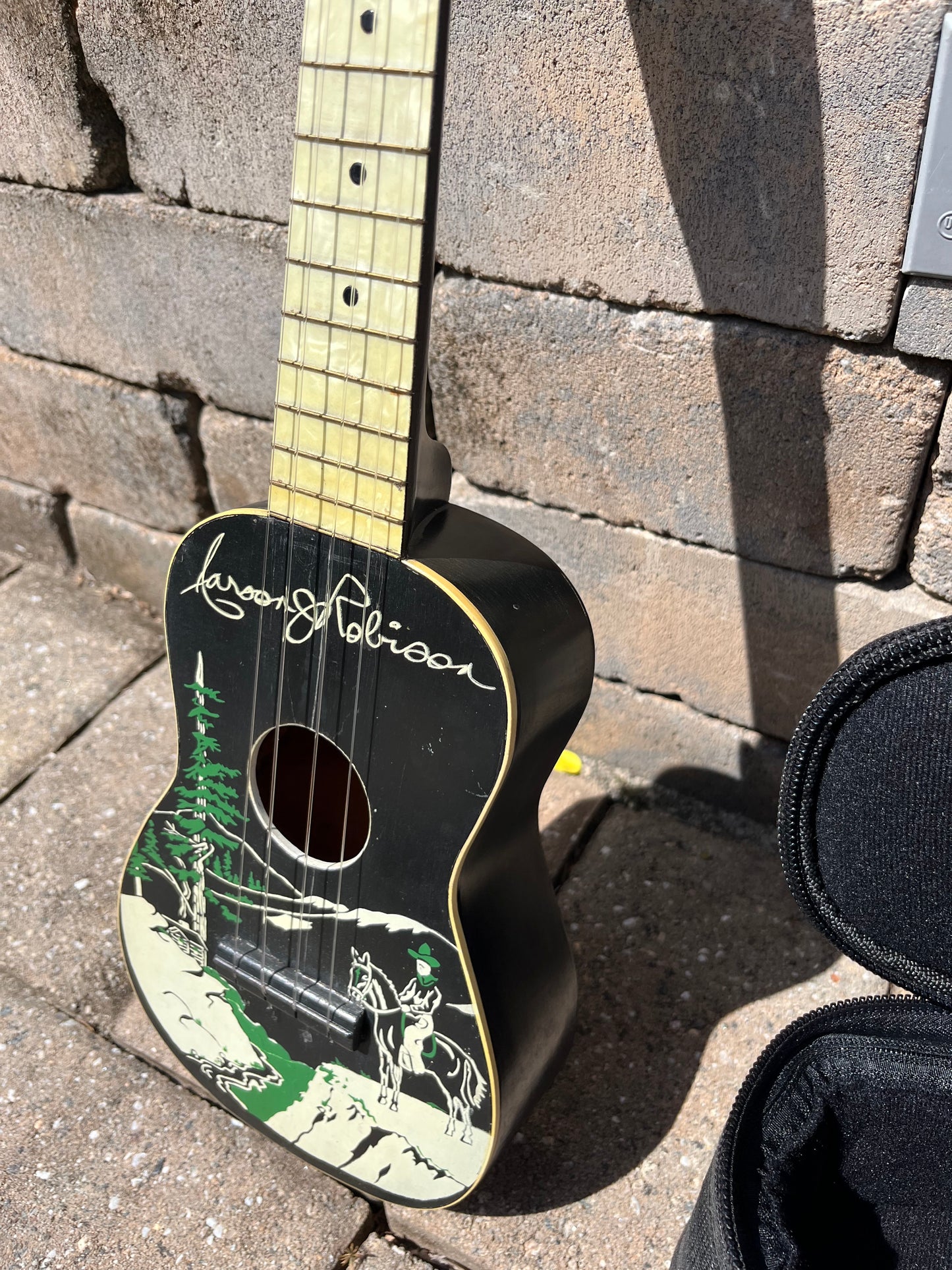 Vintage Carson J Robison Cowboy Stencil’d Ukulele