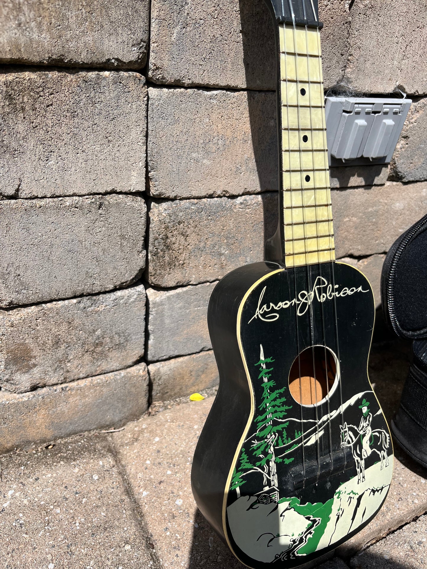 Vintage Carson J Robison Cowboy Stencil’d Ukulele