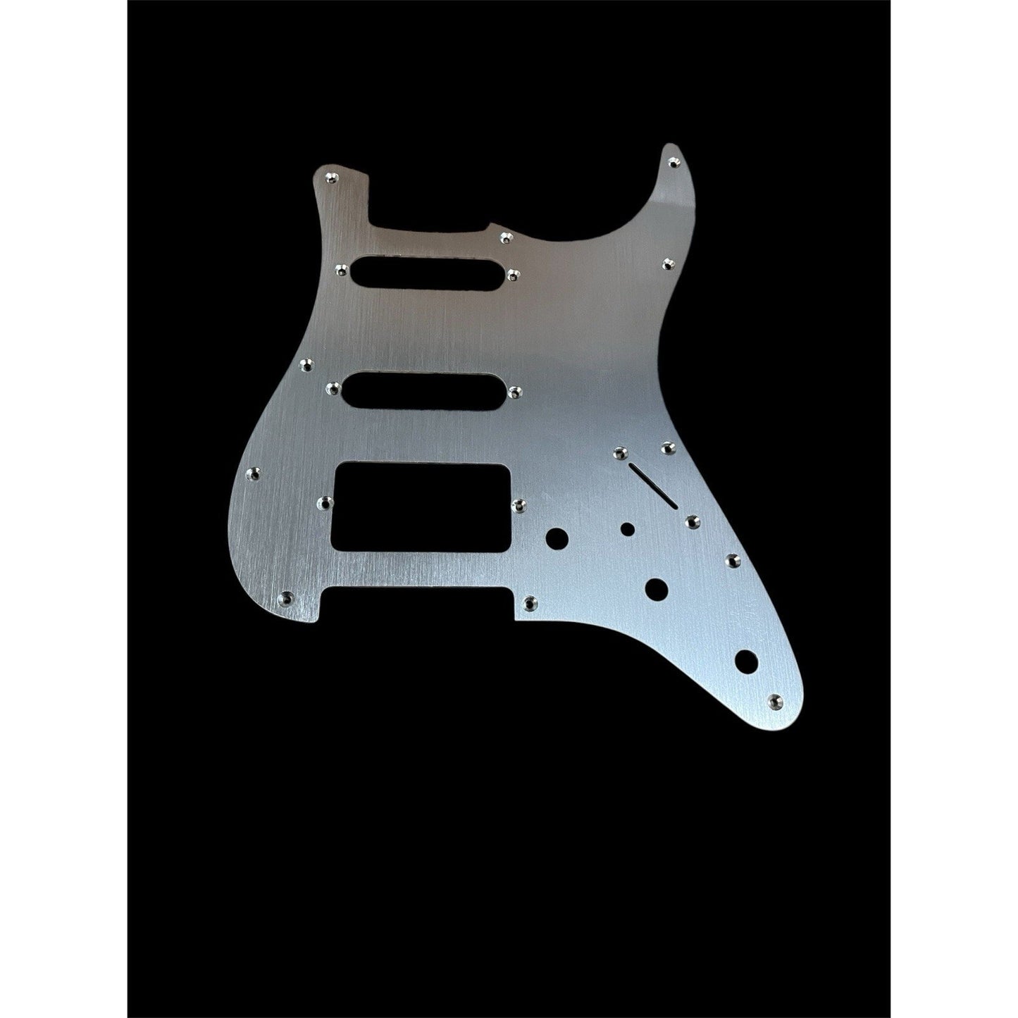 New Silver Brushed Anodized Aluminum SSH Stratocaster Electric Guitar Pickguard