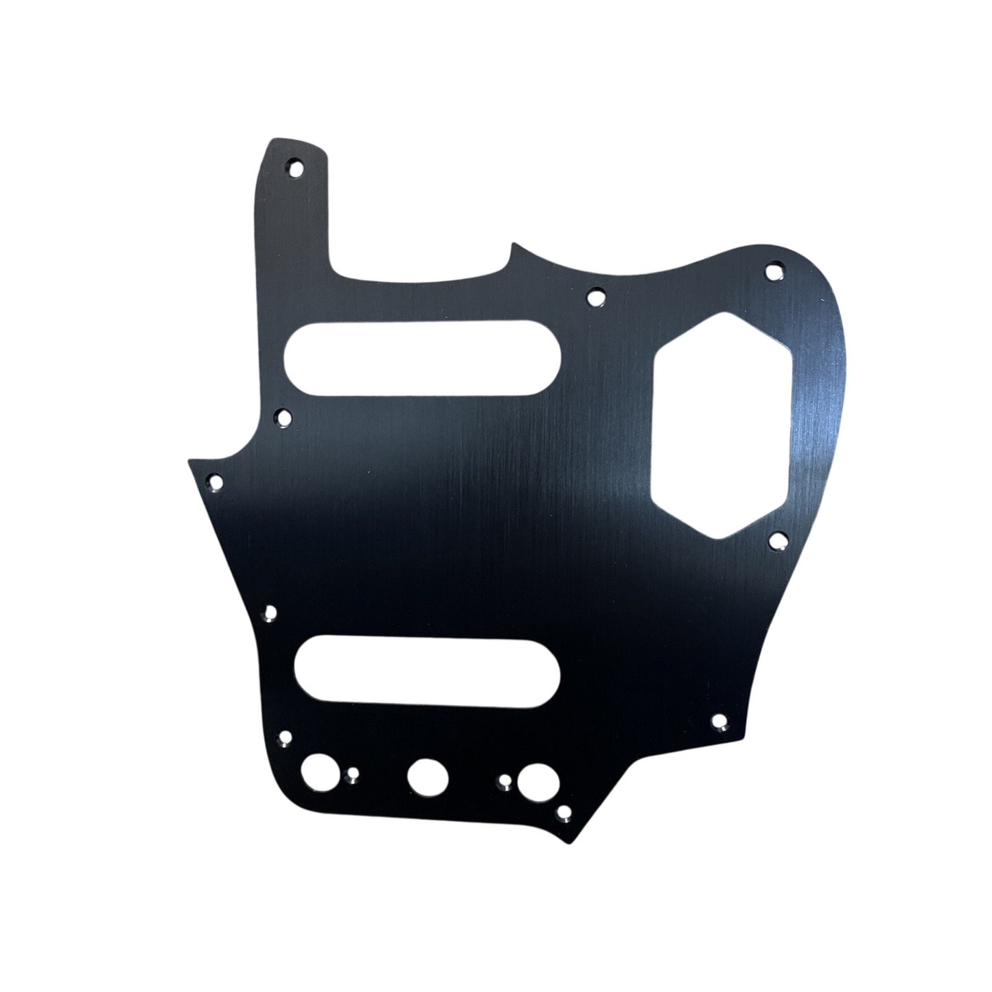 New Black Brushed Anodized Aluminum Fender Jaguar Guitar Pickguard