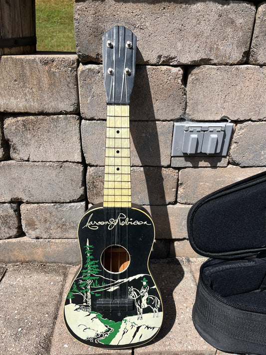 Vintage Carson J Robison Cowboy Stencil’d Ukulele