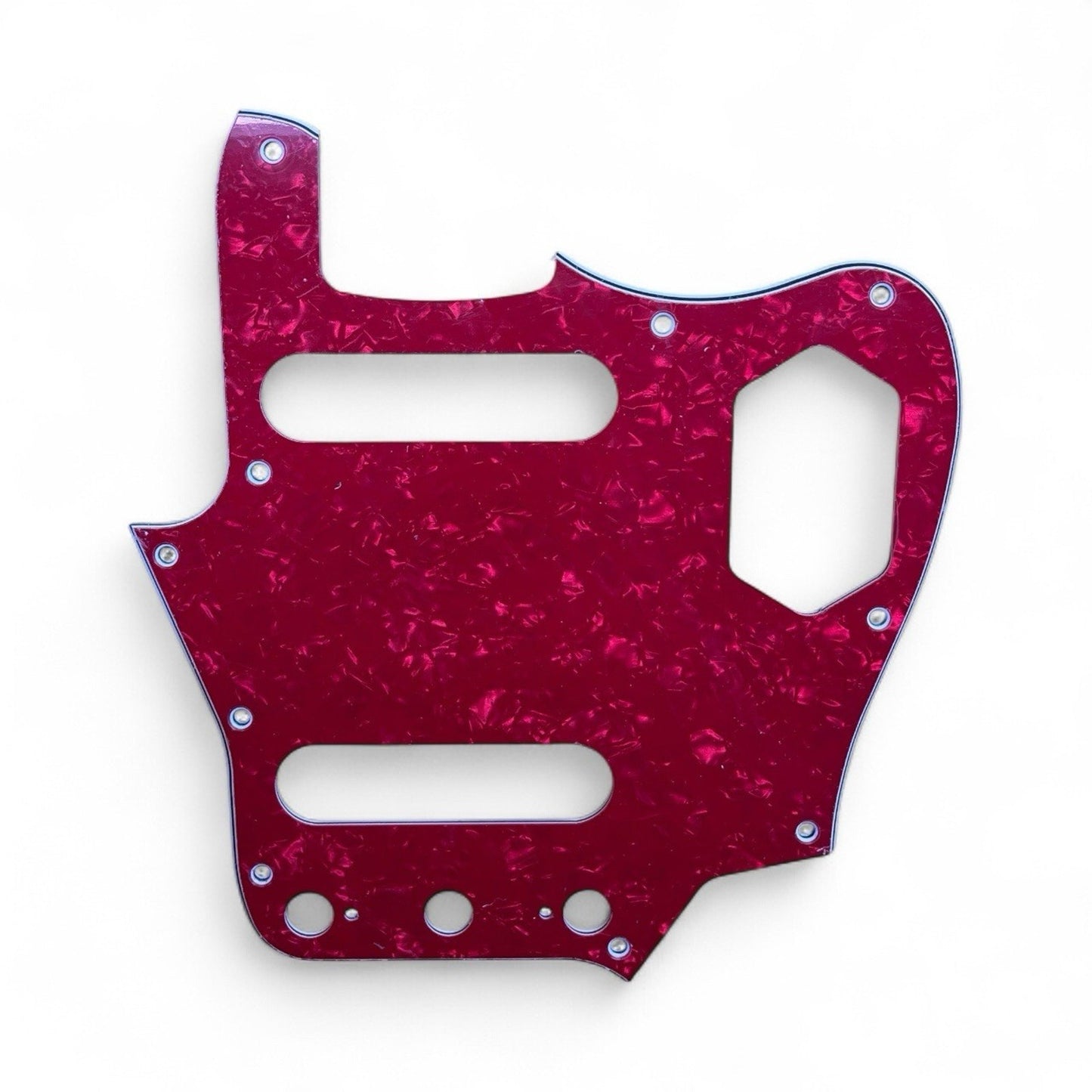 New Fender Jaguar Electric Guitar 4 Ply Red Pearloid Replacement Pickguard