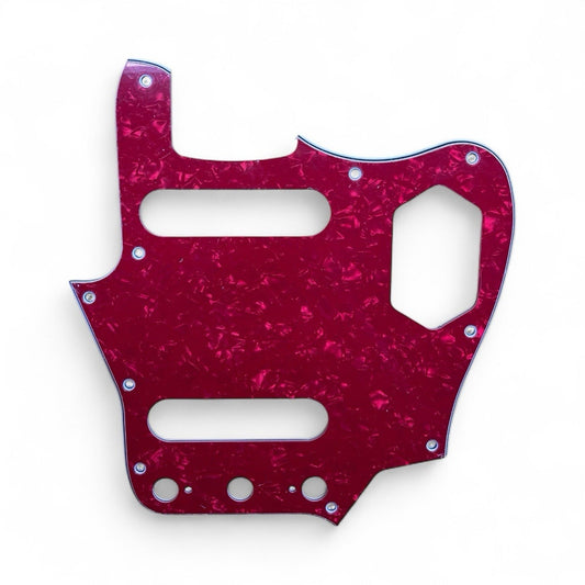 New Fender Jaguar Electric Guitar 4 Ply Red Pearloid Replacement Pickguard