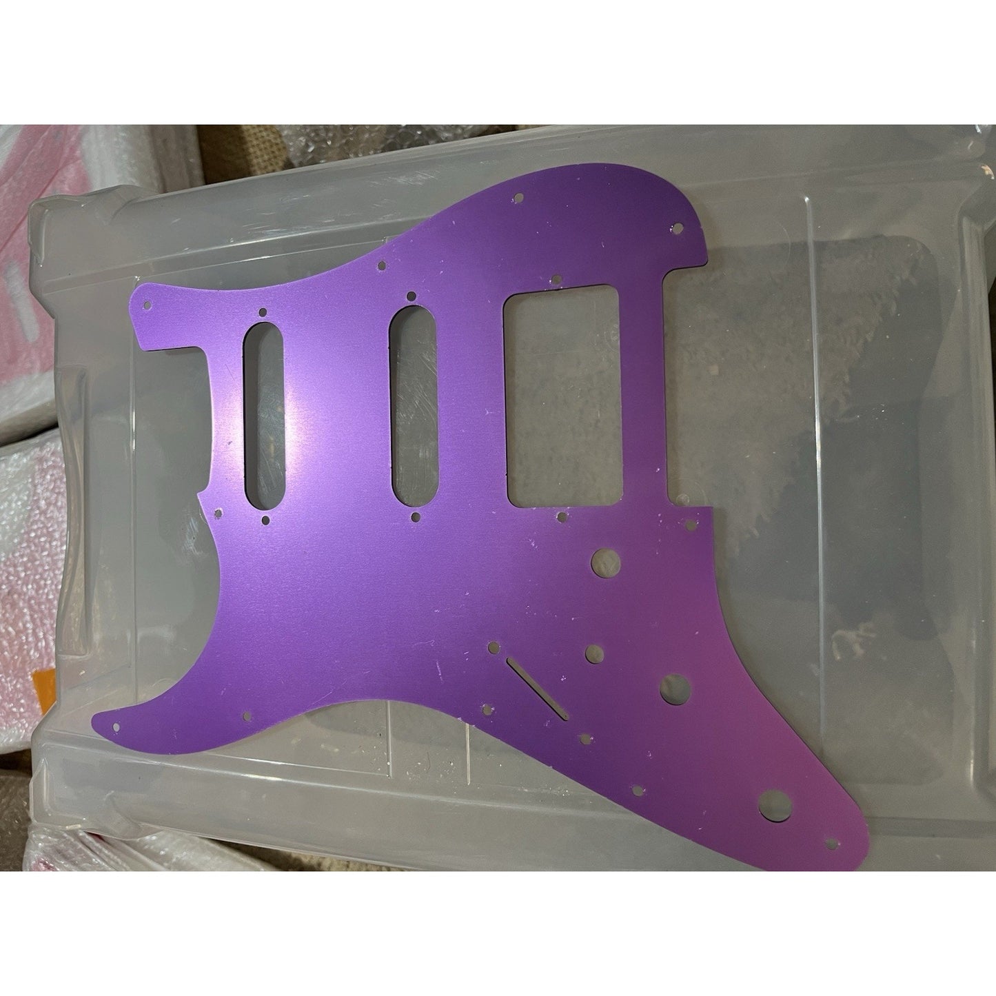 New Purple Brushed Anodized Aluminum SSH Stratocaster Electric Guitar Pickguard