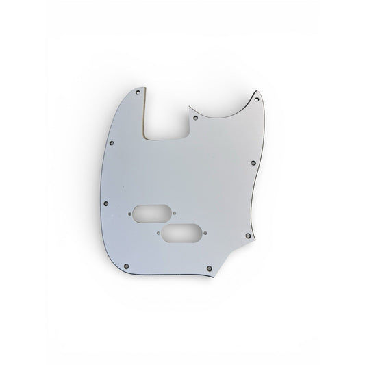 New Fender Mustang Bass Guitar White 3 Ply Pickguard
