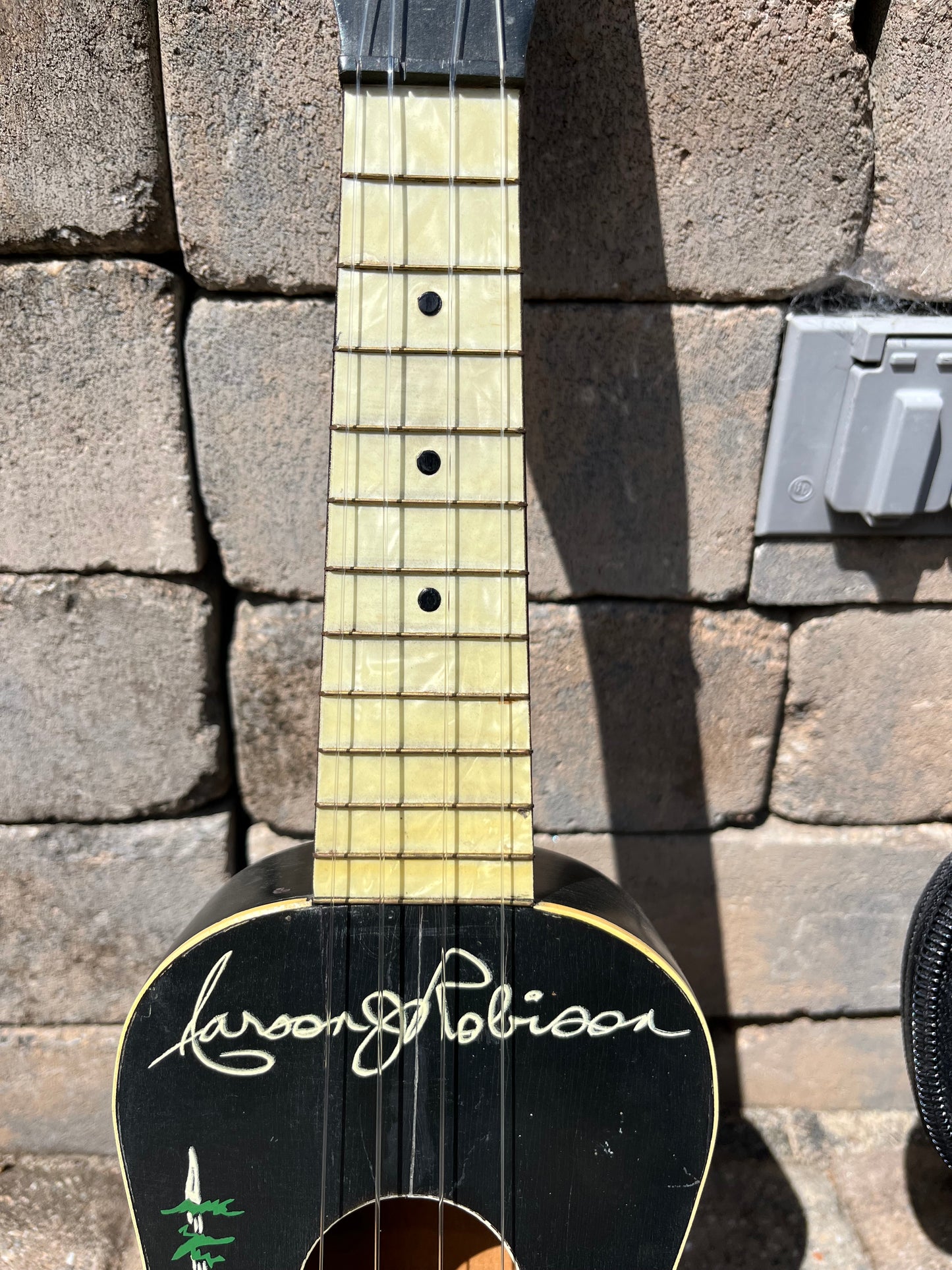 Vintage Carson J Robison Cowboy Stencil’d Ukulele