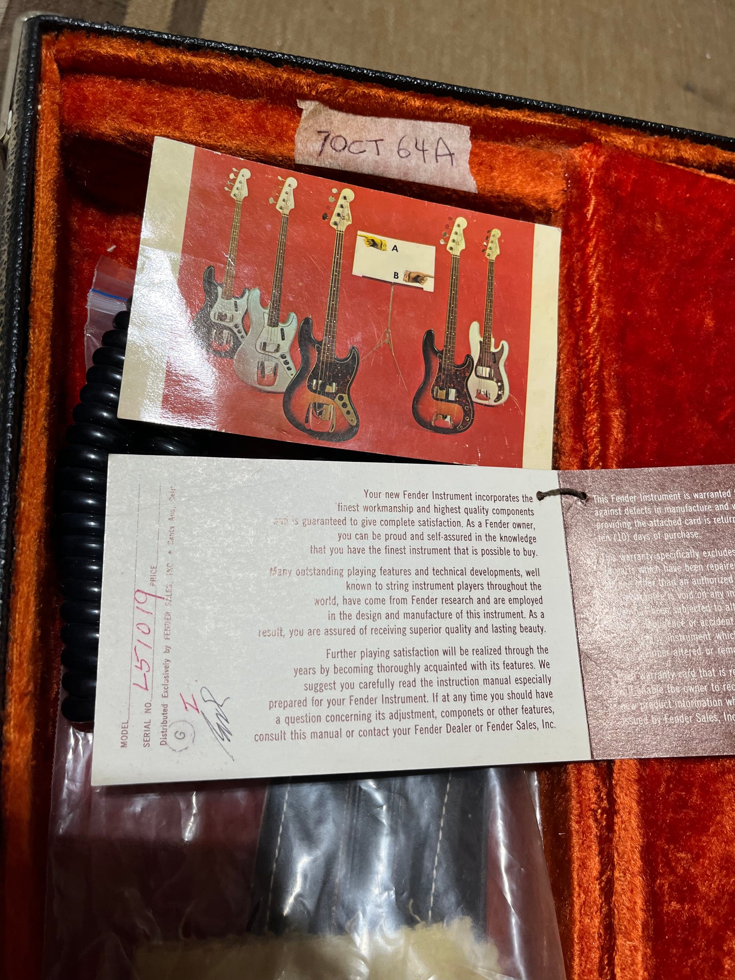 Vintage 1964 Fender Jazz Bass Guitar