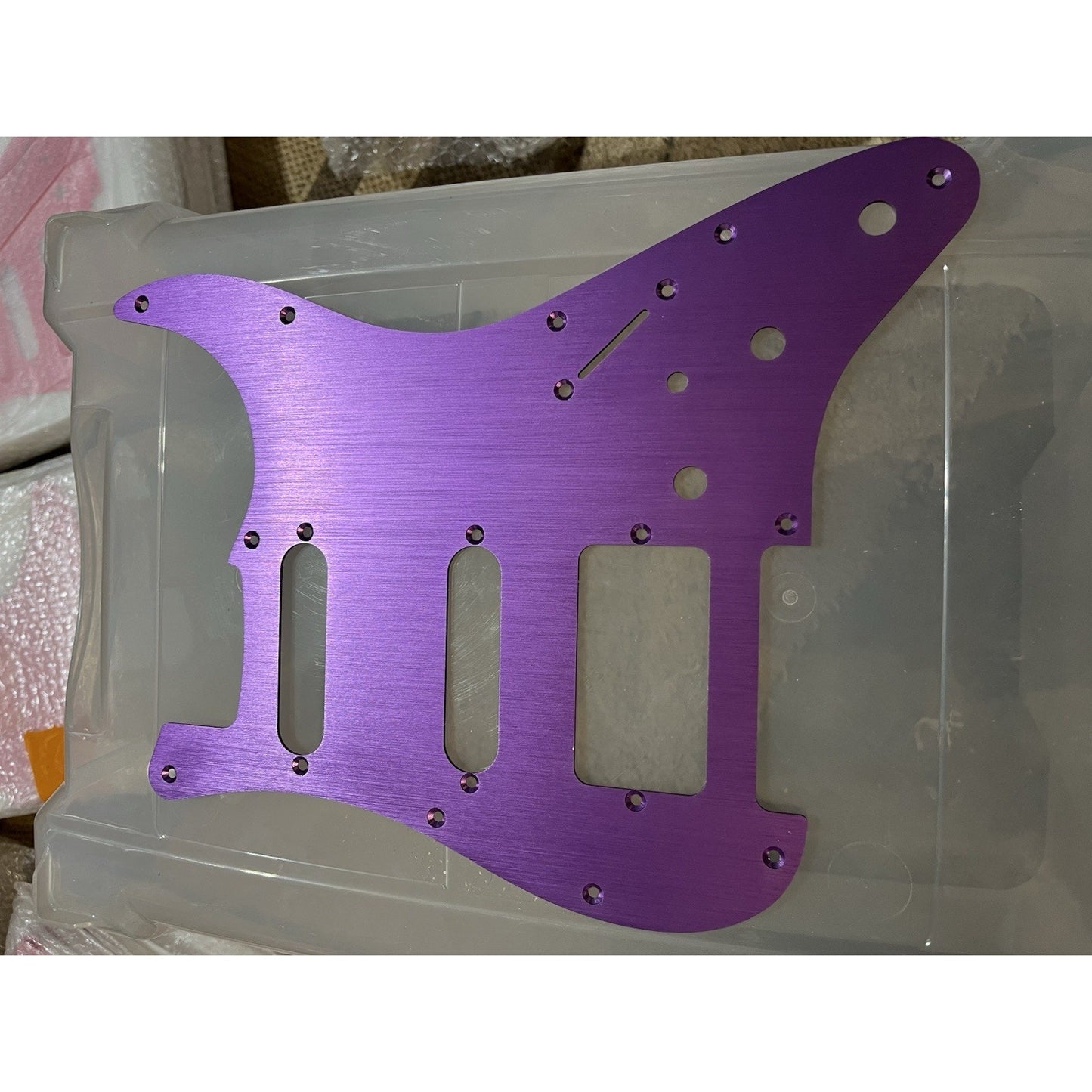 New Purple Brushed Anodized Aluminum SSH Stratocaster Electric Guitar Pickguard