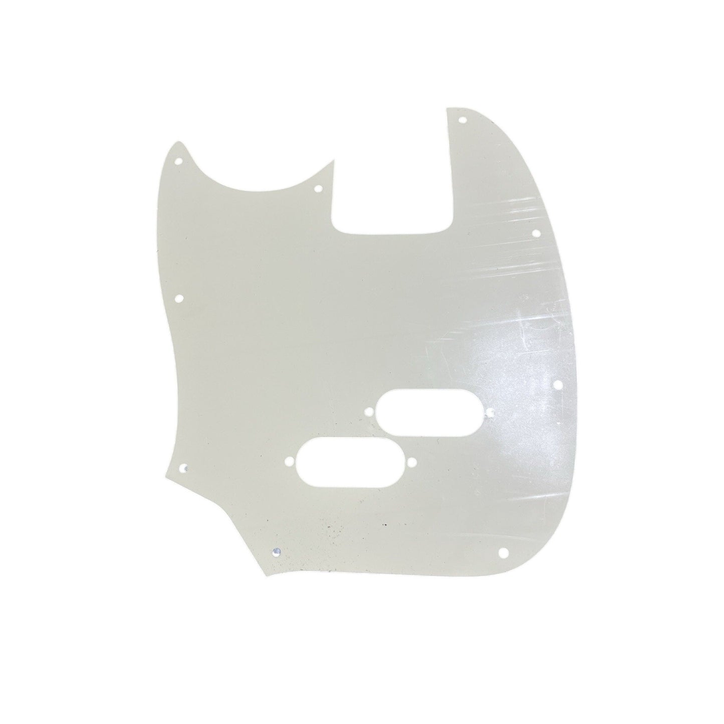 New Aged White/Off Yellow Fender Mustang Bass Guitar Pickguard