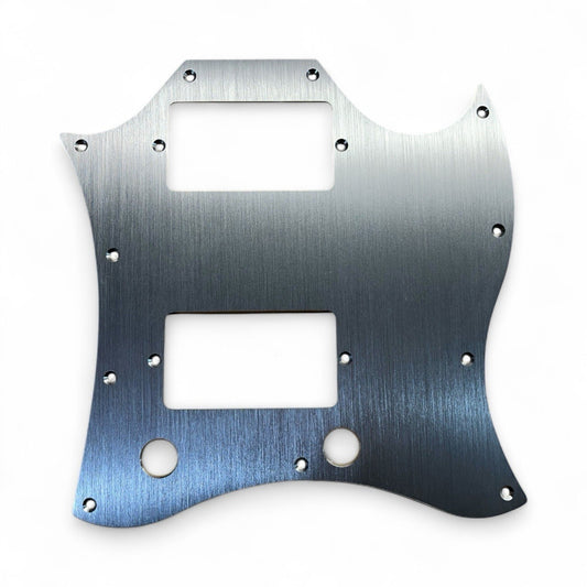 New Silver Anodized Brushed Aluminum SG Standard Electric Guitar Pickguard