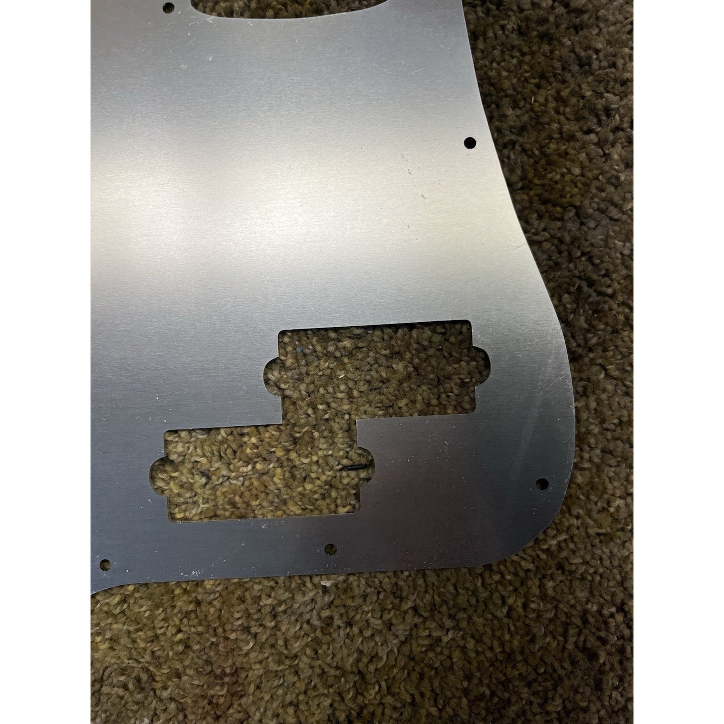 New Silver Brushed Anodized Aluminum P Bass Scratch Plate Pickguard