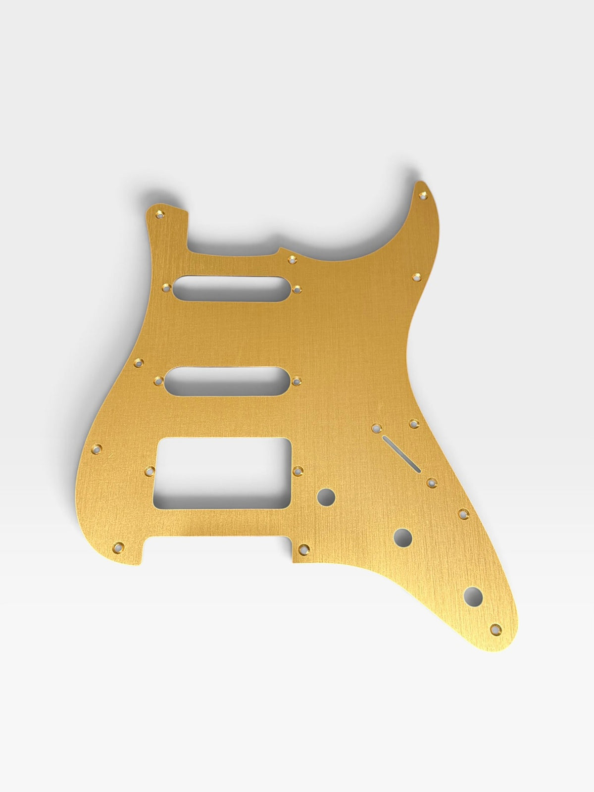 Gold Brushed Anodized Aluminum SSH Stratocaster Pickguard