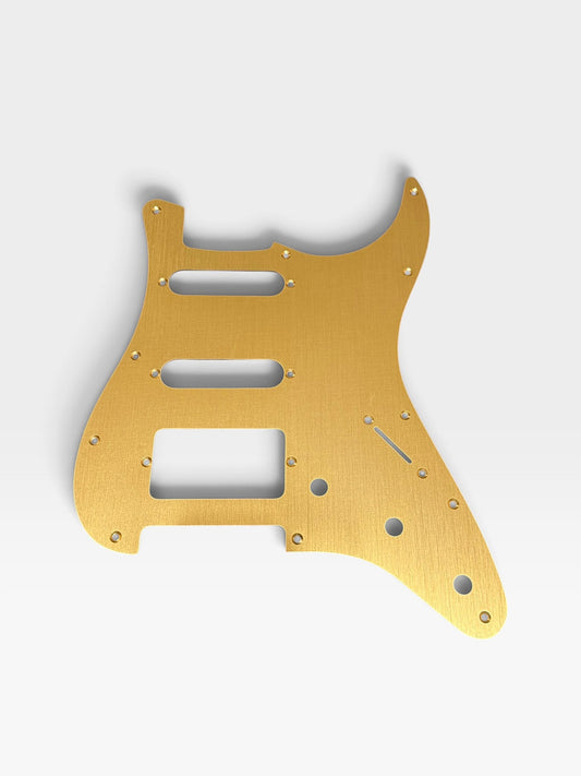 Gold Brushed Anodized Aluminum SSH Stratocaster Pickguard