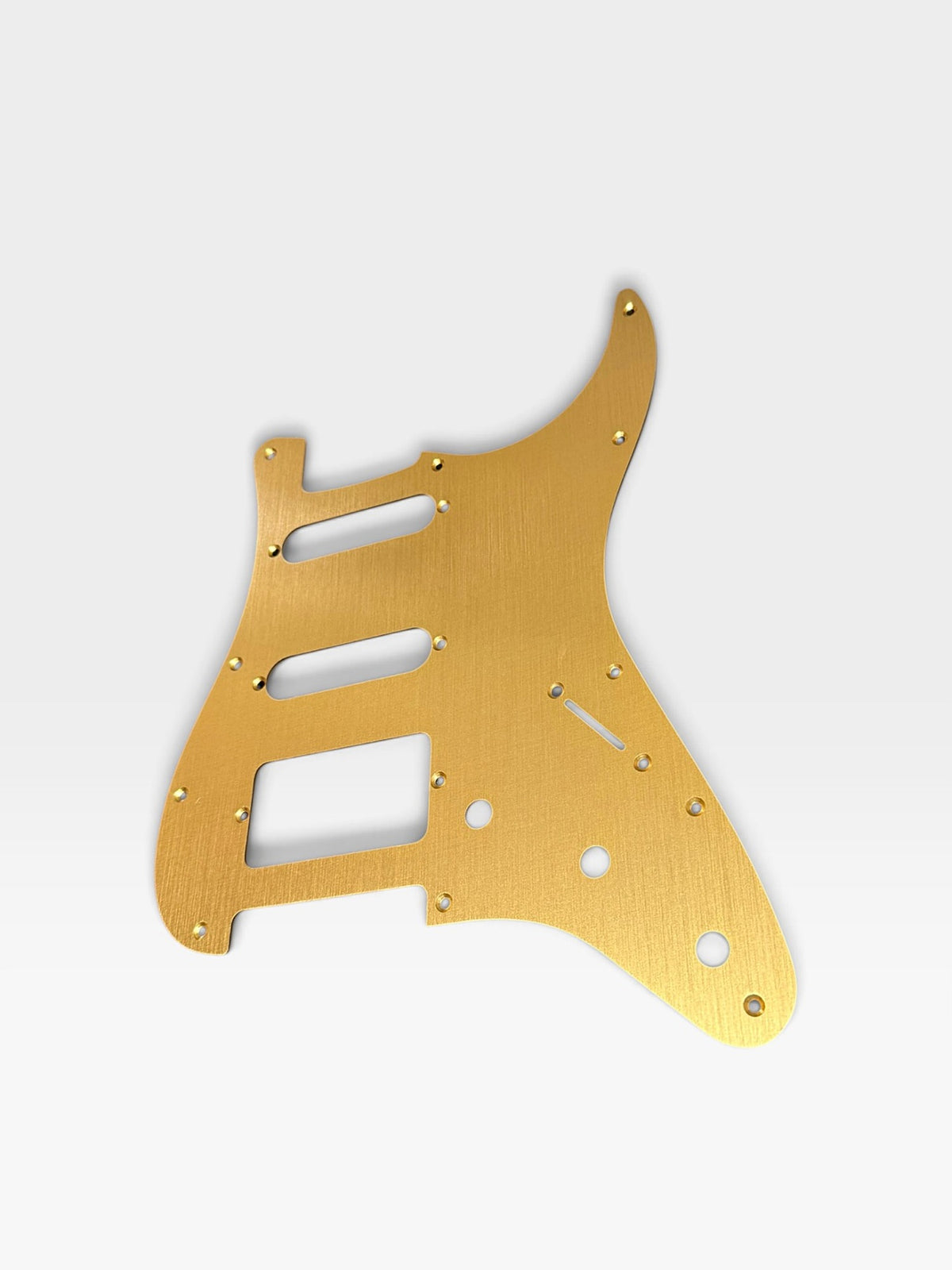 Gold Brushed Anodized Aluminum SSH Stratocaster Pickguard
