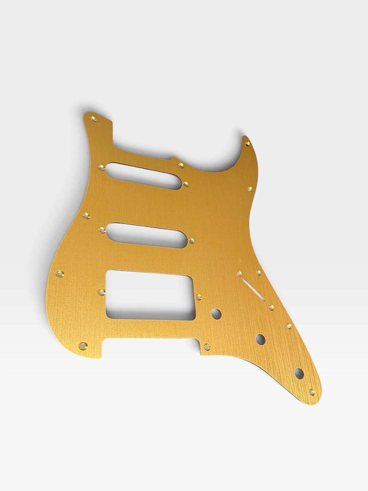 Gold Brushed Anodized Aluminum SSH Stratocaster Pickguard