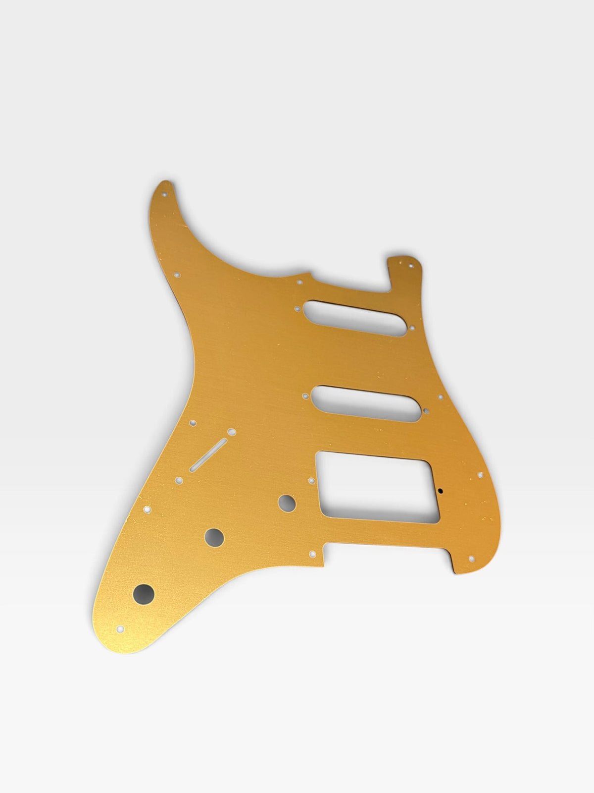 Gold Brushed Anodized Aluminum SSH Stratocaster Pickguard