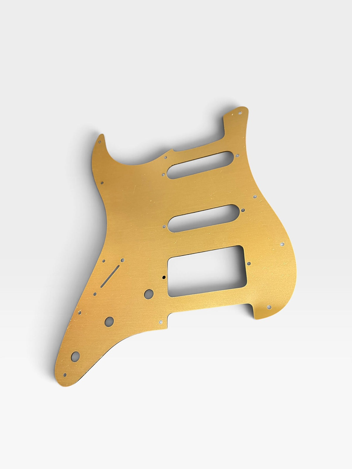 Gold Brushed Anodized Aluminum SSH Stratocaster Pickguard