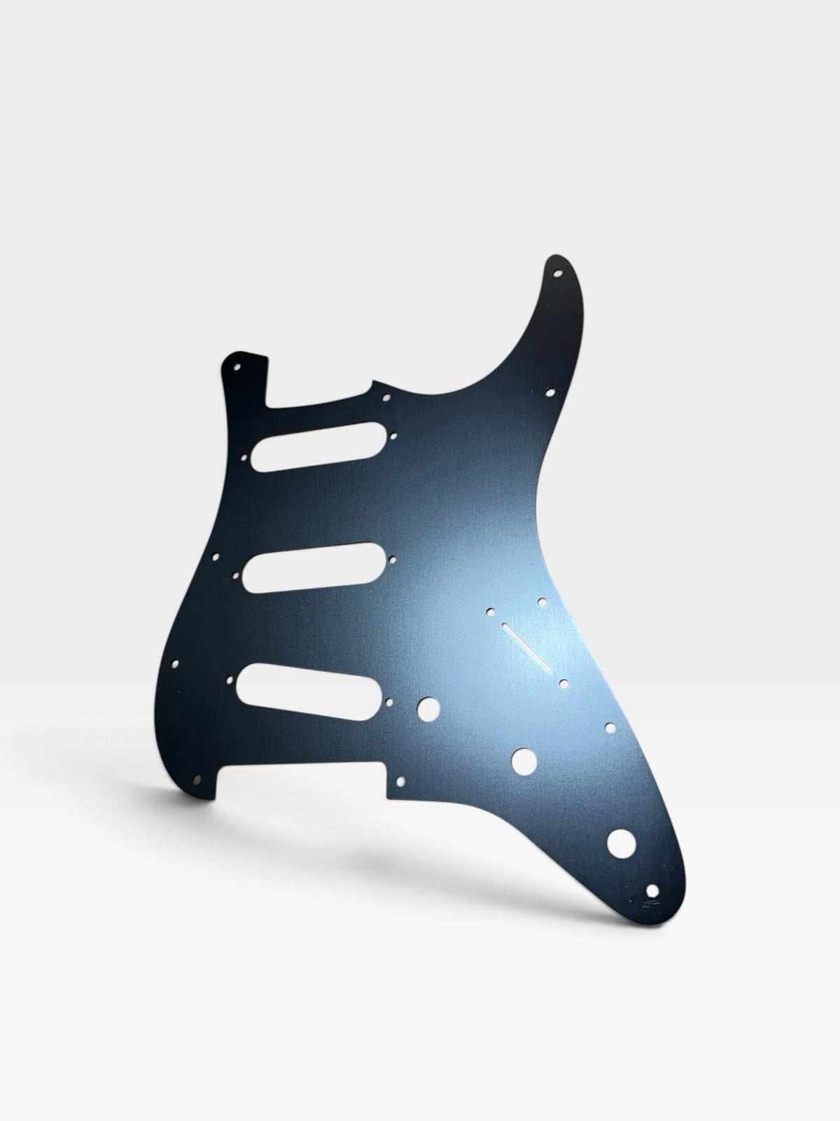 Left Handed Anodized Aluminum Strat SSS Pickguard & Back Plate — Gold / Silver / Black