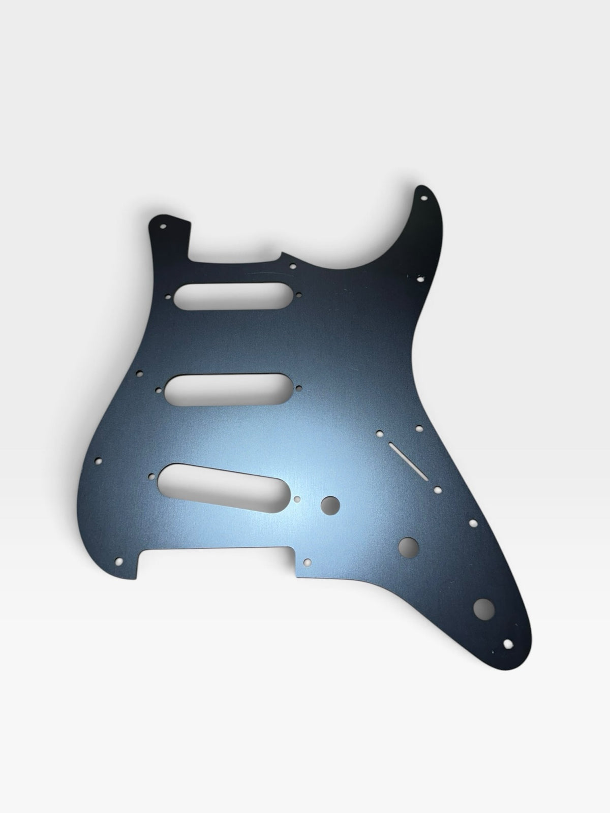 Left Handed Anodized Aluminum Strat SSS Pickguard & Back Plate — Gold / Silver / Black