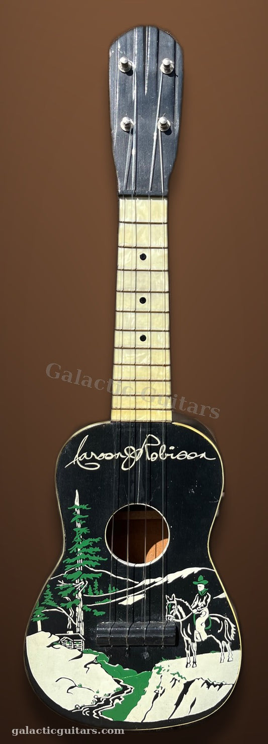 Vintage Carson J Robison Cowboy Stencil’d Ukulele